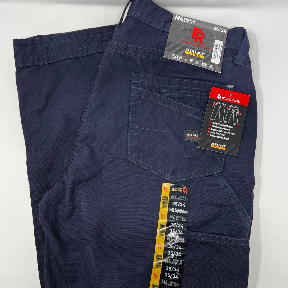Ariat M4 Workhorse FR Flame Resistant Pants Navy Blue 35(Actual 38)x34 CAT2 NWT